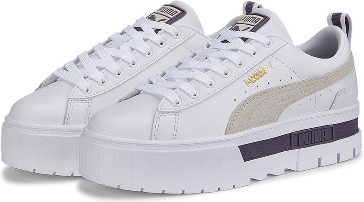 PUMA SELECT Mayze Leather Sneakers Puma Pristine Dames Wit