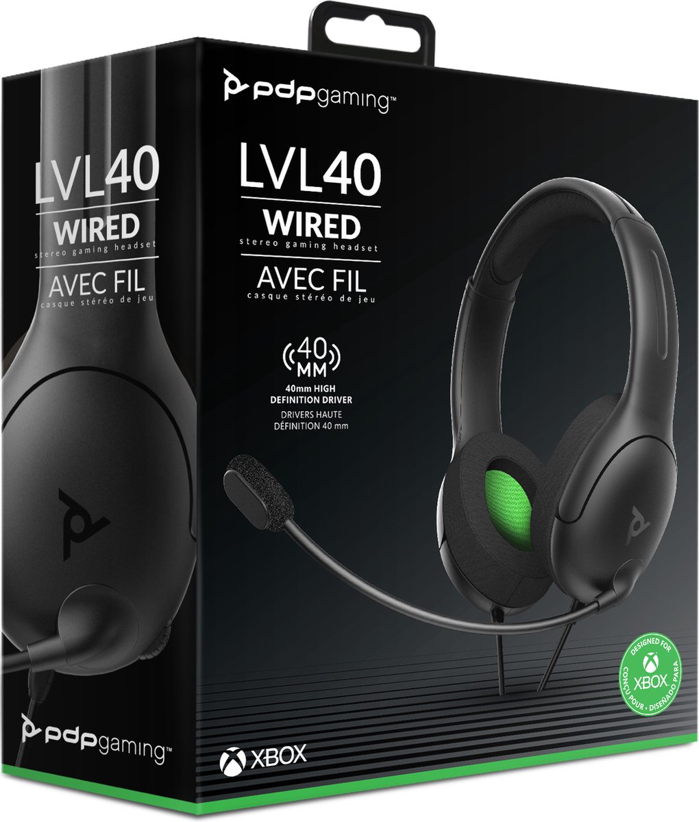 PDP LVL40 Casque Avec fil Arceau Jouer Noir, Bleu, Rouge