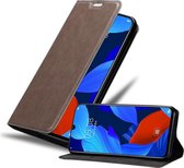 Étui Cadorabo pour Huawei NOVA 5 / 5 PRO en BRUN CAFÉ - Housse de protection avec fermeture magnétique, fonction support et poche pour cartes Book Case Cover Etui
