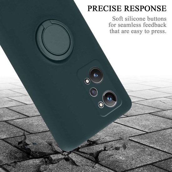 Coque Cadorabo pour Realme GT 2 / GT Neo 2 en VERT LIQUIDE - Coque de protection en silicone TPU souple avec anneau