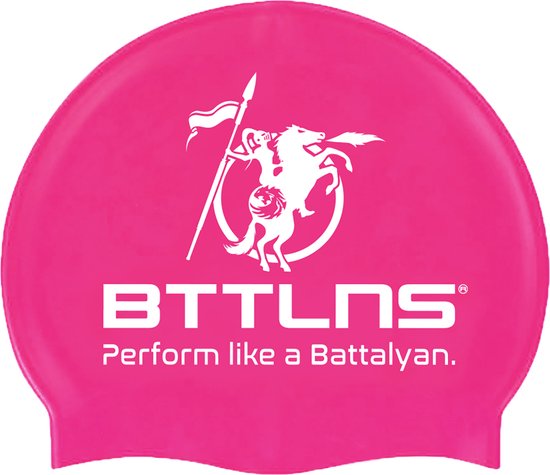 BTTLNS badmuts - swim cap - siliconen badmuts unisex - Absorber 2.0 - roze - one size - BTTLNS