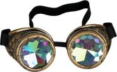 Steampunk goggles kaleidoscoop bril - brons - spacebril rave festival