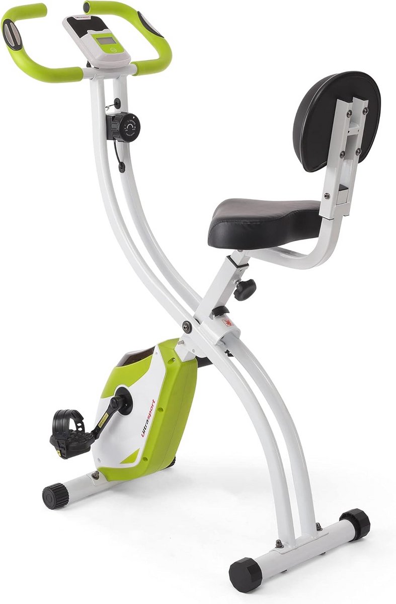 Opvouwbare Hometrainer met Rugleuning en Hartslagsensoren voor Krachttraining