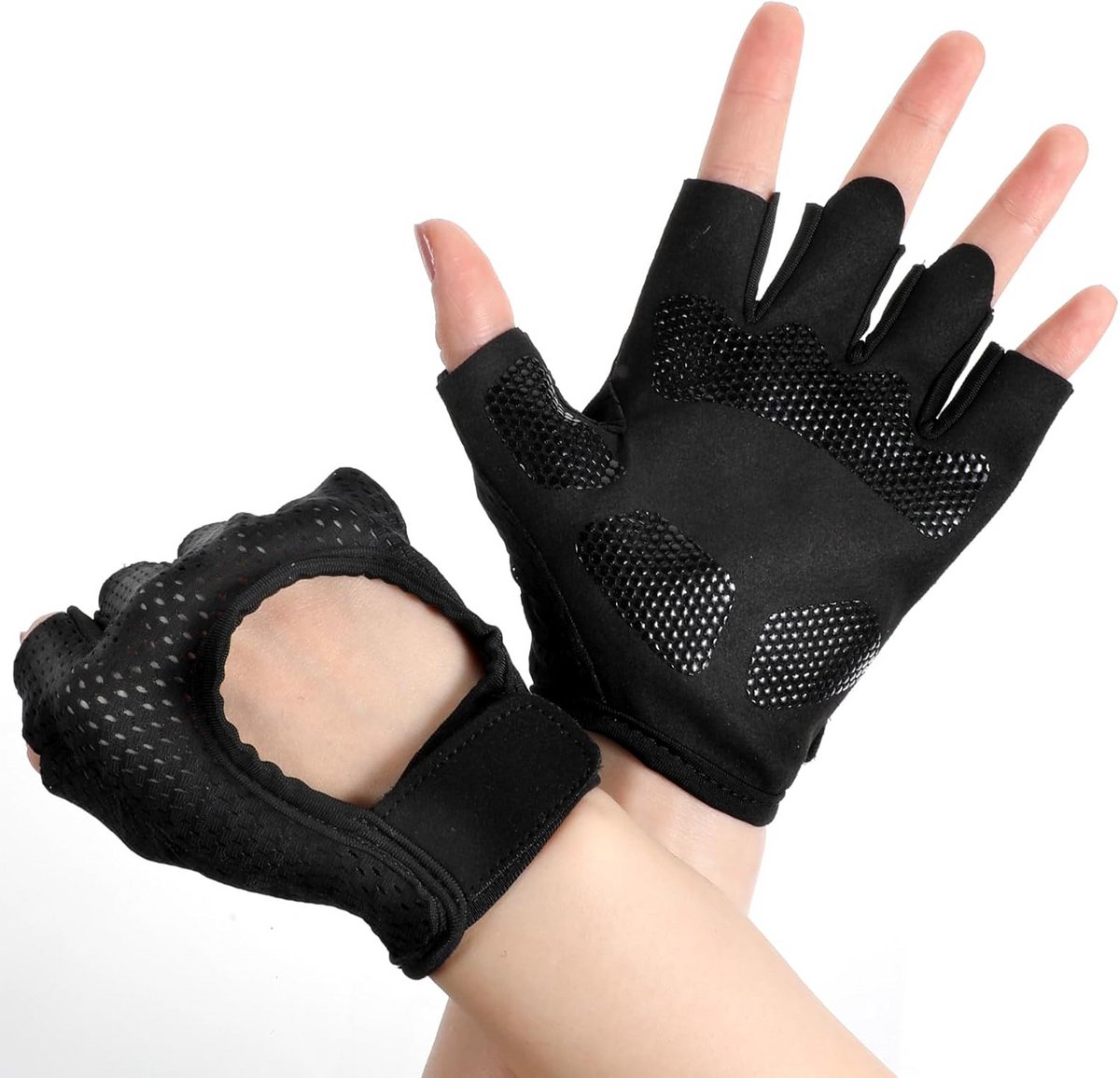 Vingerloze Fitnesshandschoenen met Dikke Vulling en Handpalmbescherming voor Gewichtheffen en Krachttraining