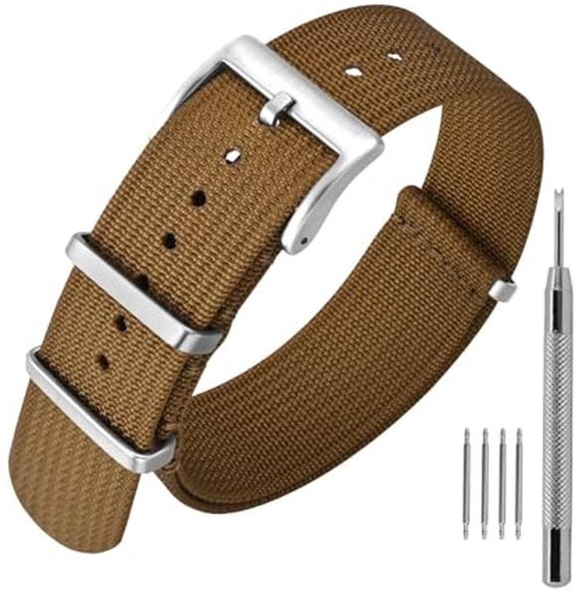 Nylon Horlogeband 16mm 18mm 20mm 22mm Waterdicht Eendelige Militaire Horlogeband