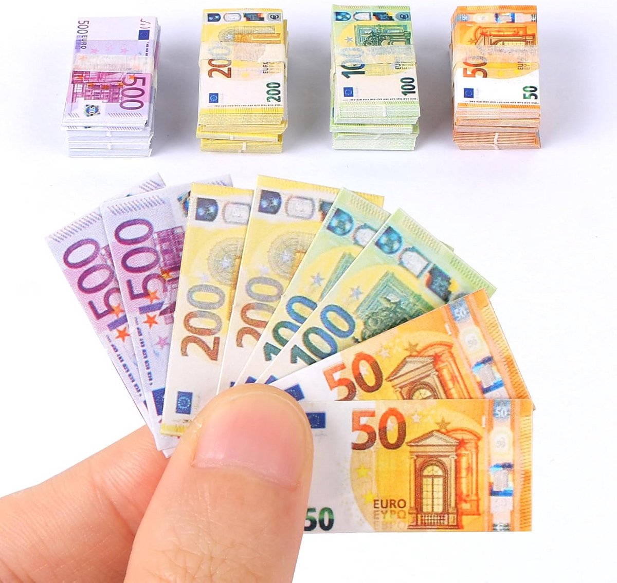 400 Stuks Miniaturen Speelgeld voor Poppenhuis Accessoires Model 1:12