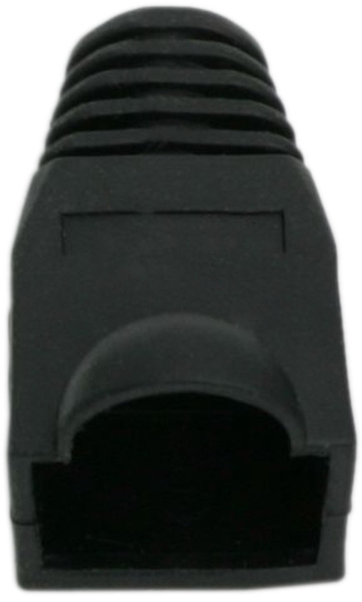 100x RJ45 Snagless Trekontlasting Zwart – Kabelbescherming voor Cat5 / Cat5e / Cat6 UTP – Netwerkkabel Boot - 100 Stuks [05230FK]