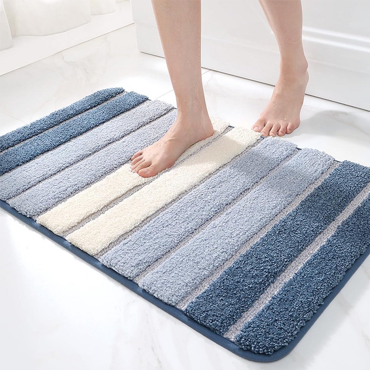 Zachte Absorberende Badmat 40 x 60 cm - Wasbare Douchevloer Tapijt met Antislip Achterkant