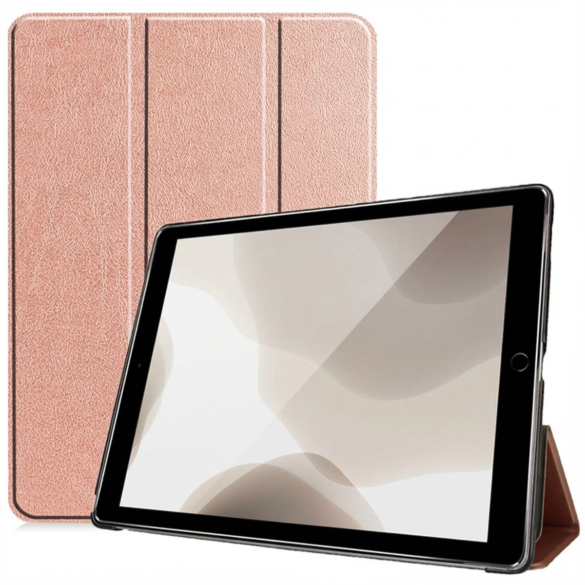 imoshion Tablet Hoes - Geschikt voor Apple iPad Pro 12.9 (2017) - Trifold Bookcase - Rosé goud