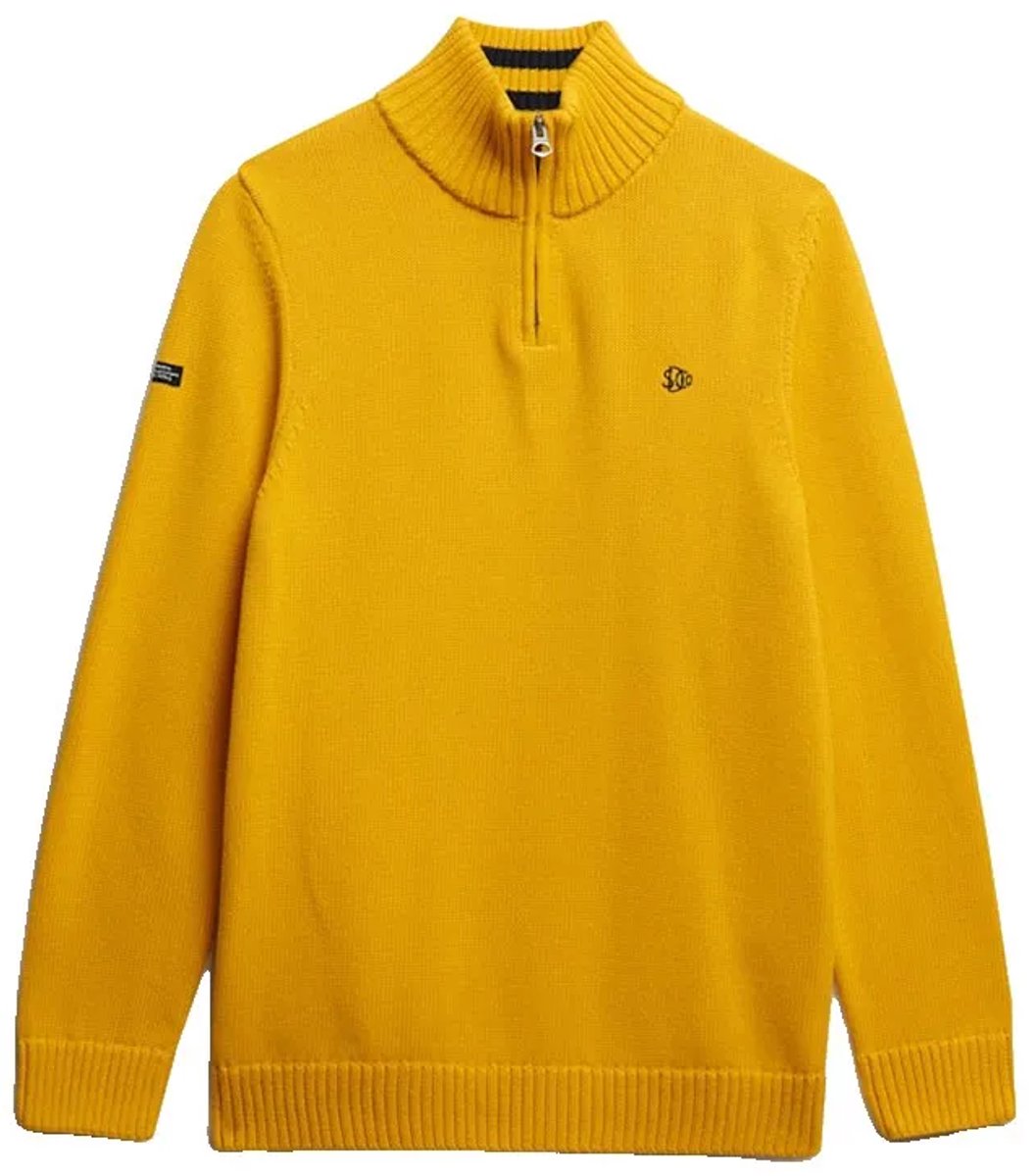 Superdry Katoenen Trui Met Halve Rits Heren Sweaters Geel
