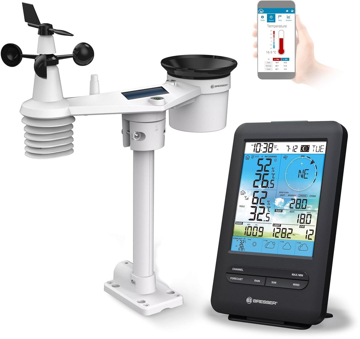 WiFi Weerstation met 7-in-1 Sensor en Meerdaagse Voorspelling