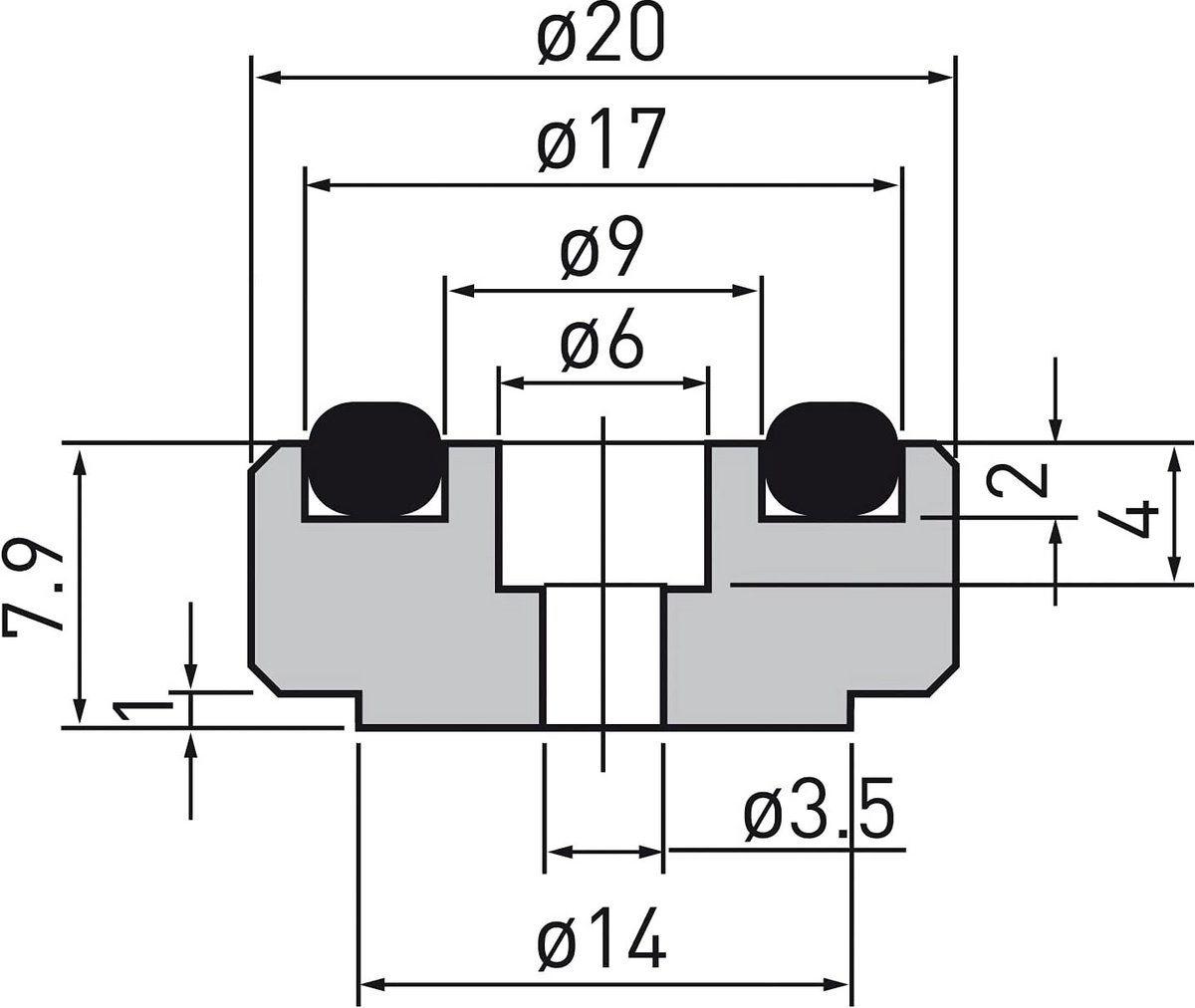 Set van 4 Universele Aluminium Apparaatvoeten voor HiFi Apparatuur