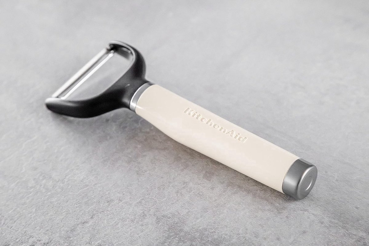 Stunq® Y-dunschiller, roestvrijstalen dunschiller met beweegbaar mes voor fruit en groenten - Amandelcrème