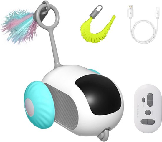 Migipaws Interactief Kattenspeeltje – Sterke Zuignap, 70 Cm Flexibele Draad, DIY Buigbaar, Oplaadbaar Met Timer – Perfect Voor Binnenkatten 3 miniatura