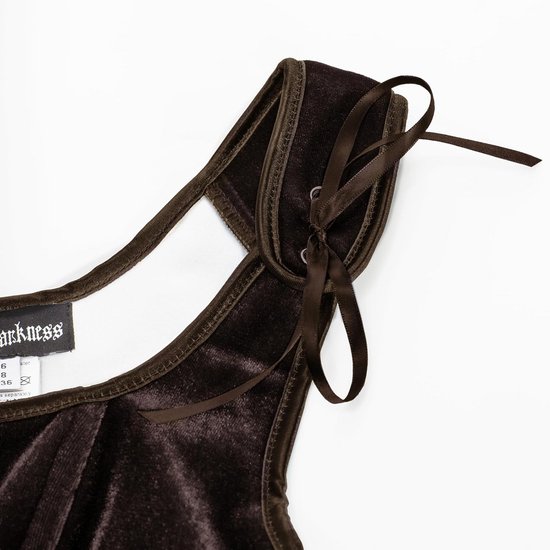 SCARLET DARKNESS Renaissancekorset voor dames, vintage, vetersluiting, middeleeuwse velours bustier, Donkergroen, 44