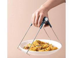 Cosensi - Tang voor hete platen en schotels in roestvrijstaal - Keukentool voor koken met airfryer - Gripper voor pannen.