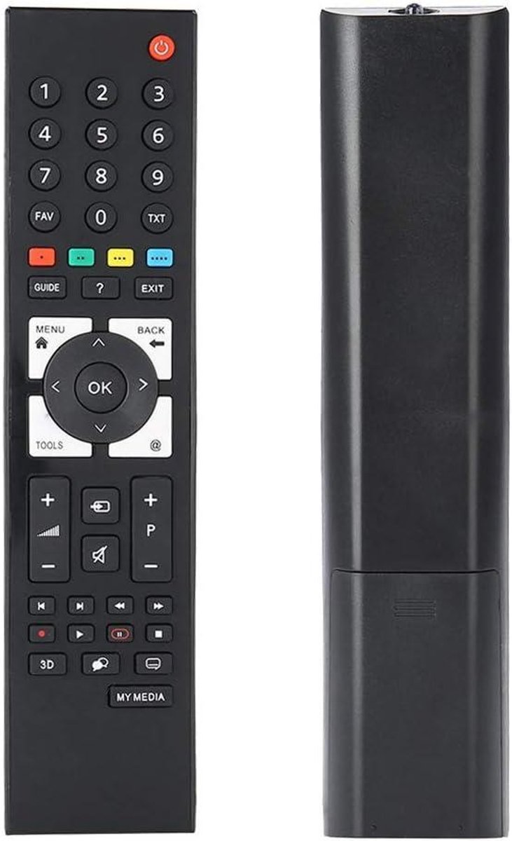 Universele vervangende afstandsbediening voor Smart TV's - Compatibel met diverse GRUNDIG modellen - Eenvoudige setup - Zwarte afstandsbediening.