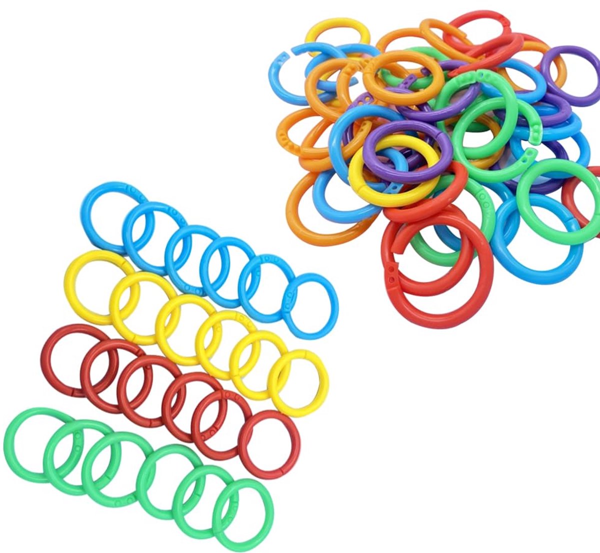 IMPERATORIS® Klikringen - Boekringen - DIY - Cipiersring Sleutelring/Sleutelringen voor Flashcards - 150 stuks