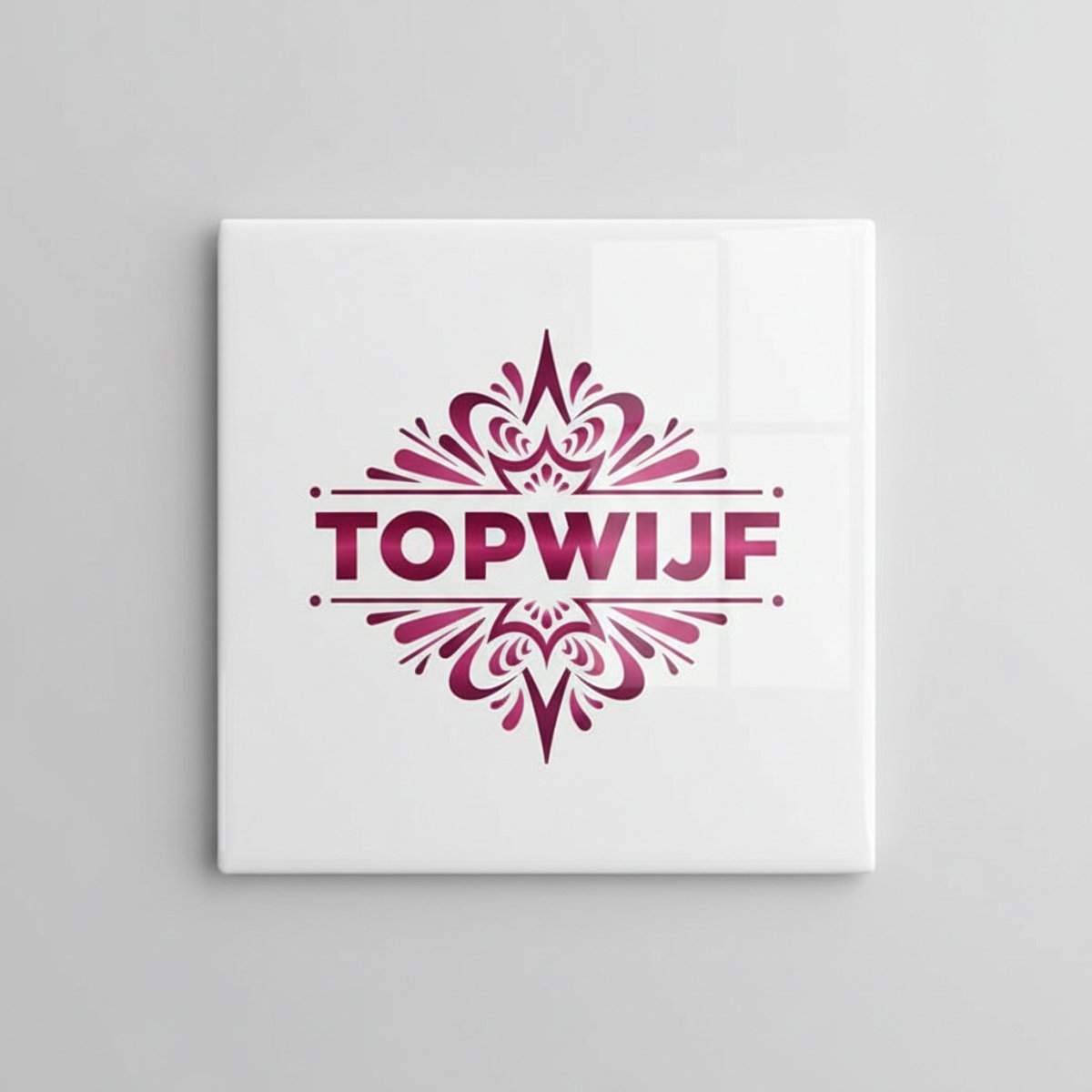 Nevolis Topwijf Tegel – Krachtige Nederlandse Compliment Tekst – Decoratieve Keramische Tegel voor Huis & Muur 15 x 15 cm Multi Color
