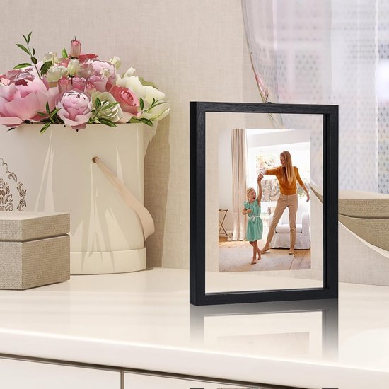 SONGMICS RPF35WT Set of 5 Picture Frames for Photos, Gift, Souvenir, Glass, MDF E1, 10 x 15 cm, White