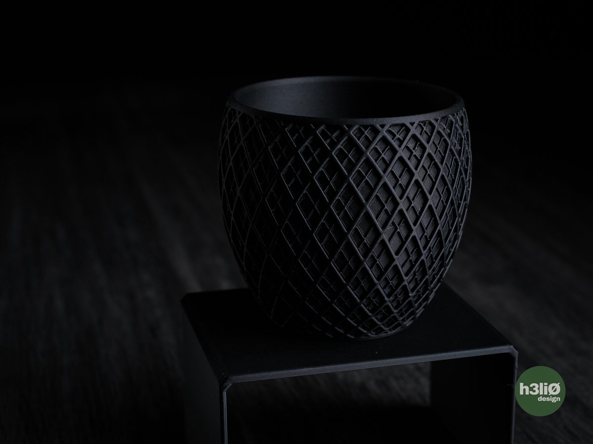 Spectrum Planter plantenpot – 11×10 cm – Moderne Plantenpot met Diamant-Textuur – Mat Houtskool of Marmer Rood – Design Kamerplanten Pot