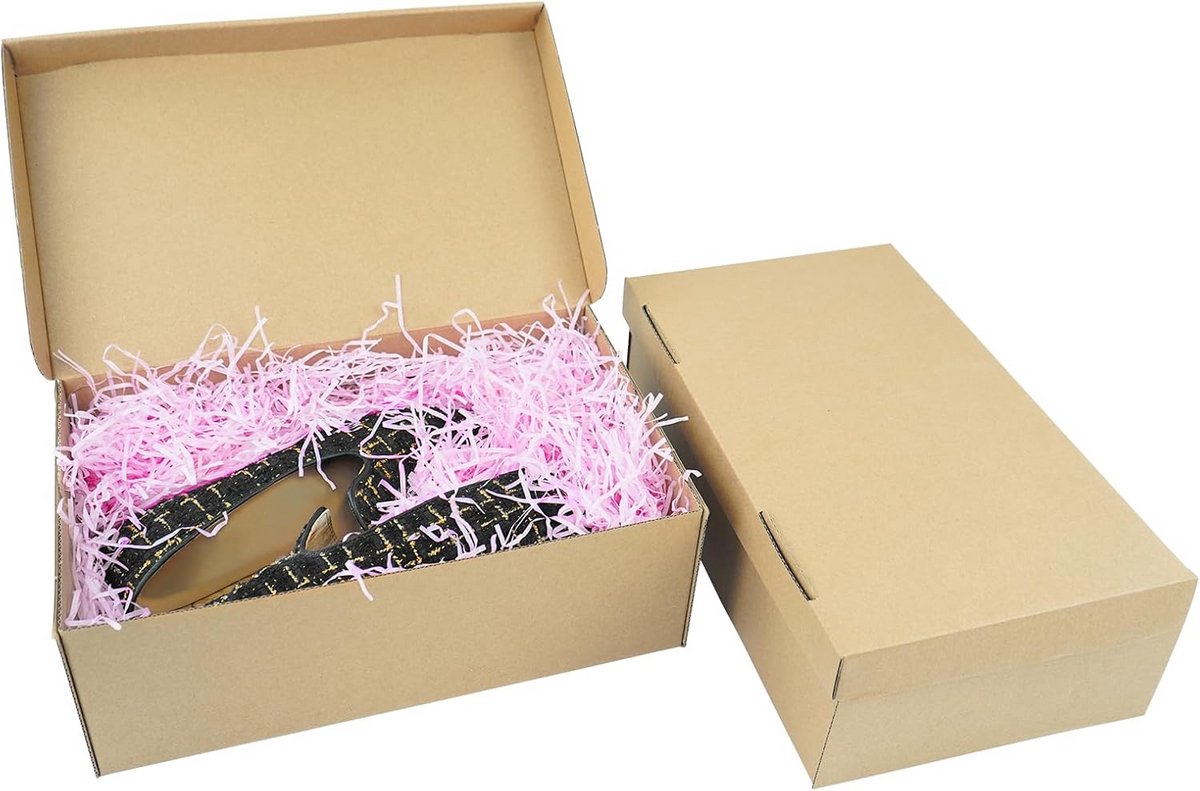 Stevige Kartonnen Schoenendozen met Deksel - Opvouwbare Opbergdozen (5 Stuks)