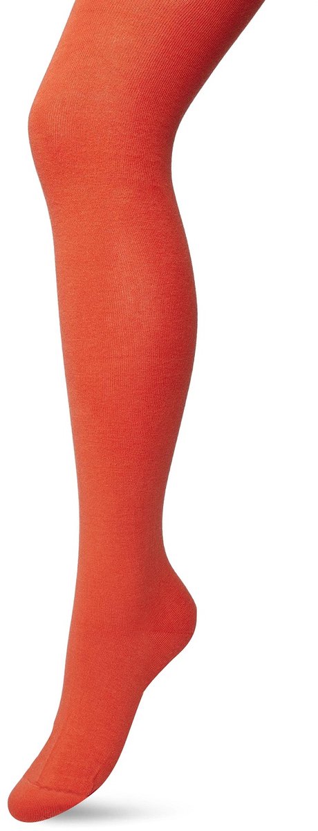 Bonnie Doon Biologisch Katoenen Maillot Dames Rood maat 42/44 XL - Uitstekende pasvorm - Gladde Naden - OEKO-TEX gecertificeerd - Bio Cotton Tights - Duurzaam en Huidvriendelijk Bio Katoen - Fel Rood/Oranje - Poinciana - BP051900.324