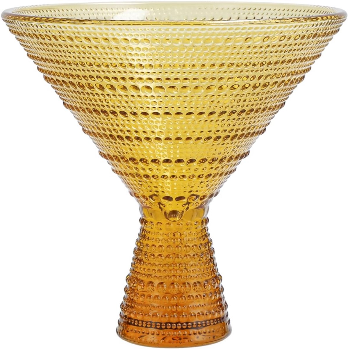Set van 4 Amber Gekartelde Cocktailglazen 325 ml