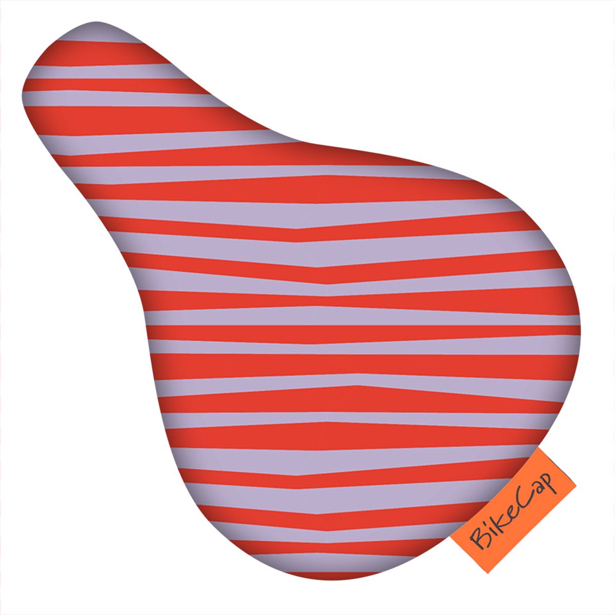 BikeCap Zadelhoesje Kids Zebra Stripes red & lilac | Fietszadelhoes - Fietszadeldek - Stof en waterafstotend