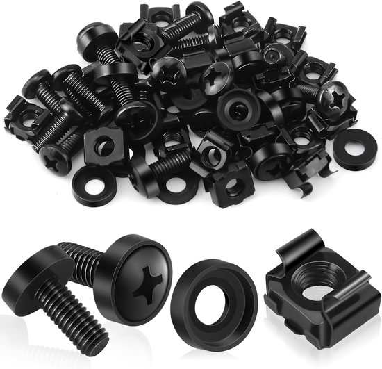20 x M6 Cage Nuts Screw Set - Mesh Cabinets - Server Cabinet - AV Rack ...