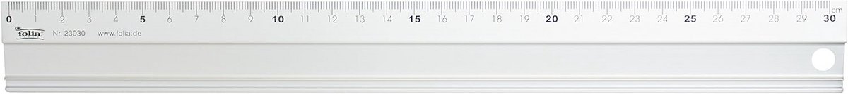 Aluminium Liniaal 30 cm met Antislip en Duidelijke Maatverdeling