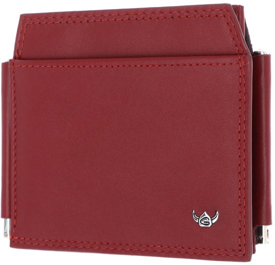 Golden Head Cuir pince à billets porte-cartes Polo RFID Protect Clip-Scheintasche 1923 Rot rouge foncé