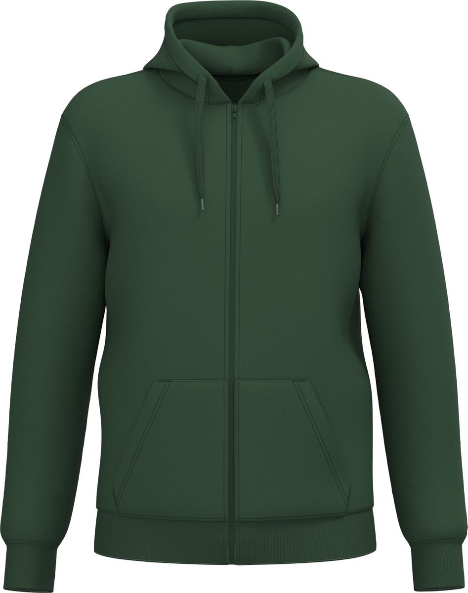 Kariban Gerecycleerde sweater met rits en capuchon uniseks K4042 - Forest Green - 5XL