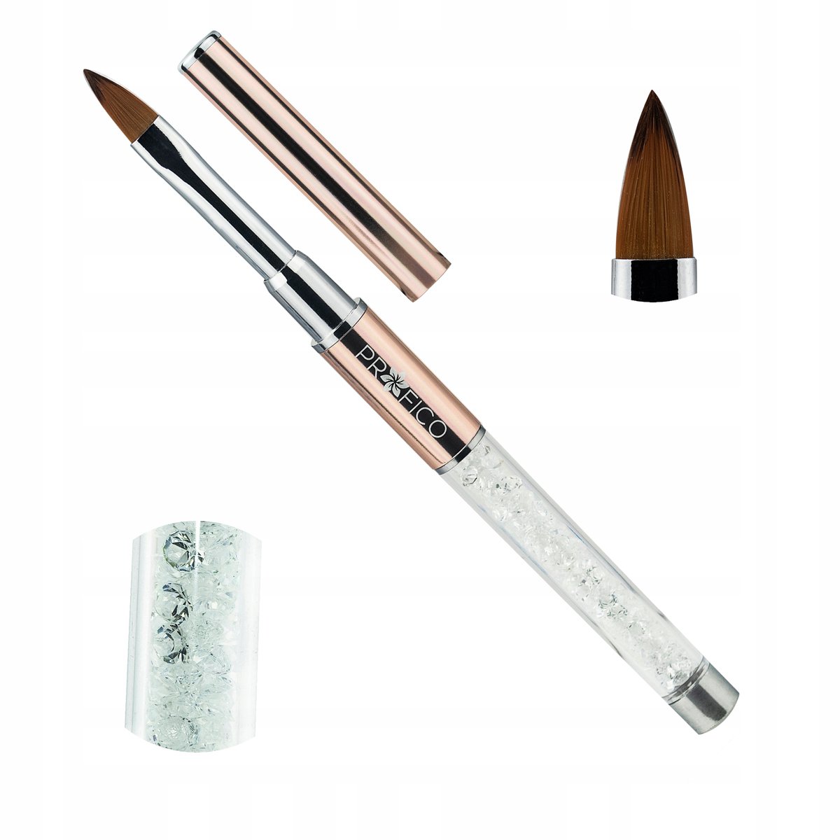Profico Crystal P15 Penseel #8 Kattenlikje voor Acryl & Gel