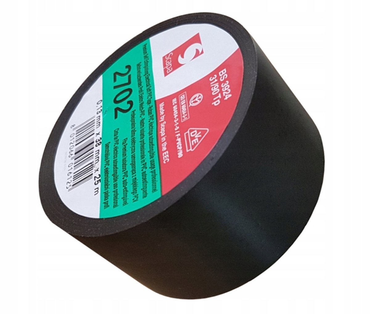 Scapa Isolatietape PVC 2702 Zwart - 38mm x 25m