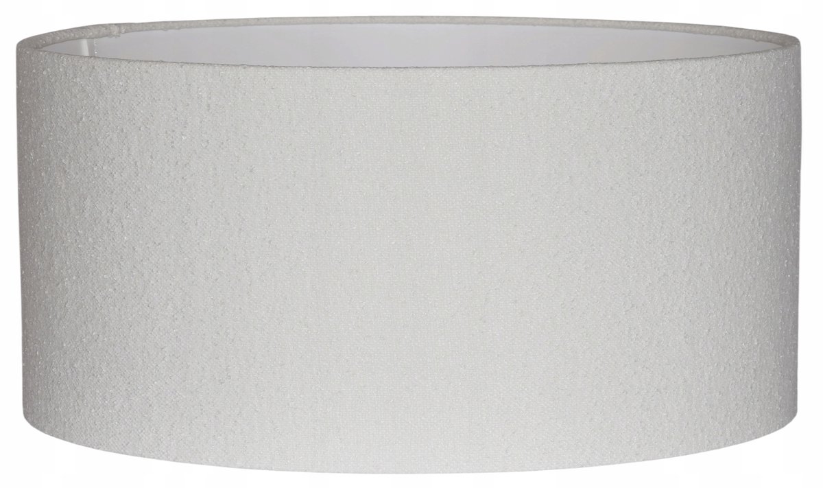 Lampenkap Cilinder 40/20cm E27 Wit Boucle Standaard/Hanglamp