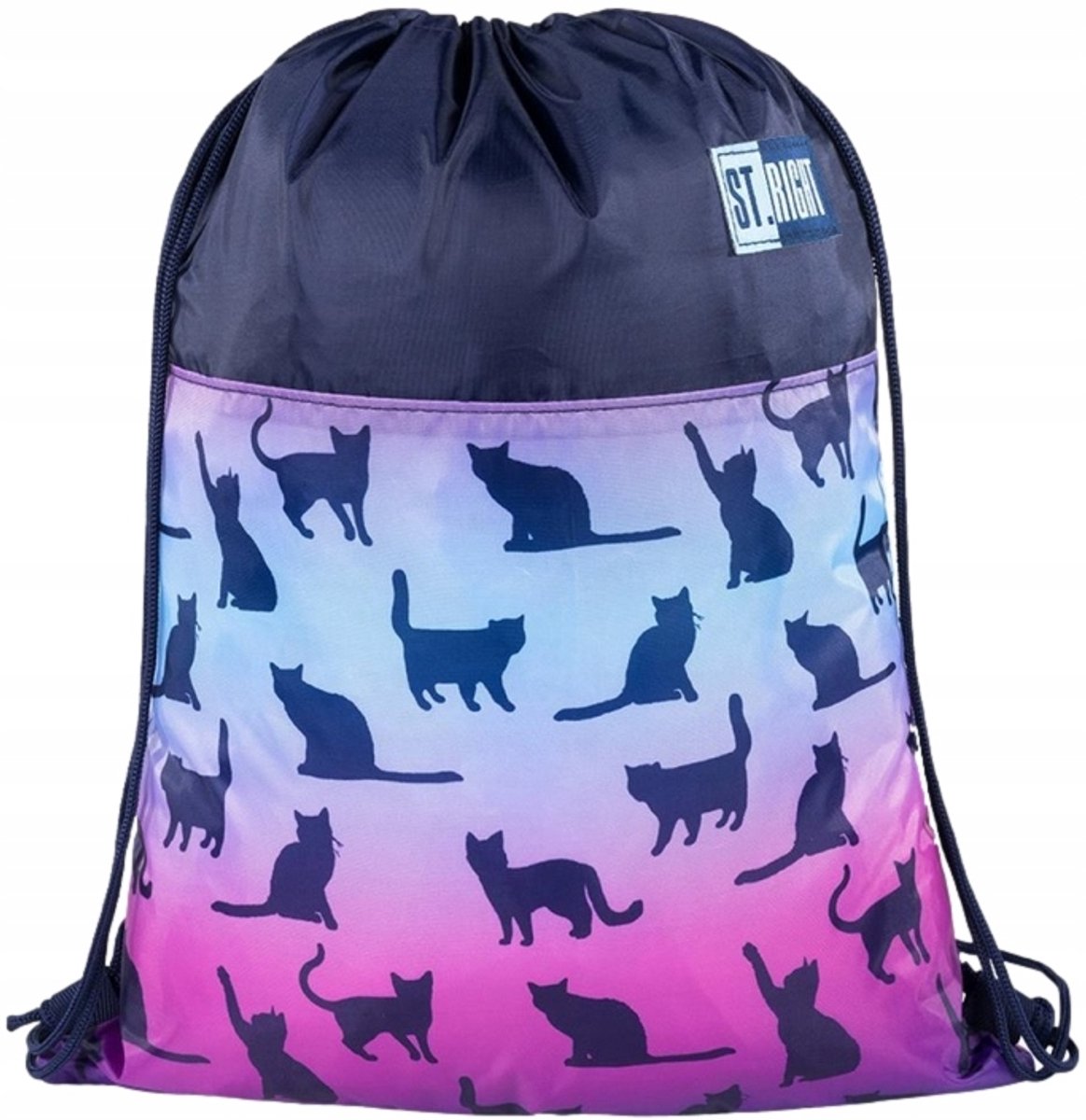 St.Right Gymtas Nachtkatten - Schooltas voor Schoenen en Sportkleding