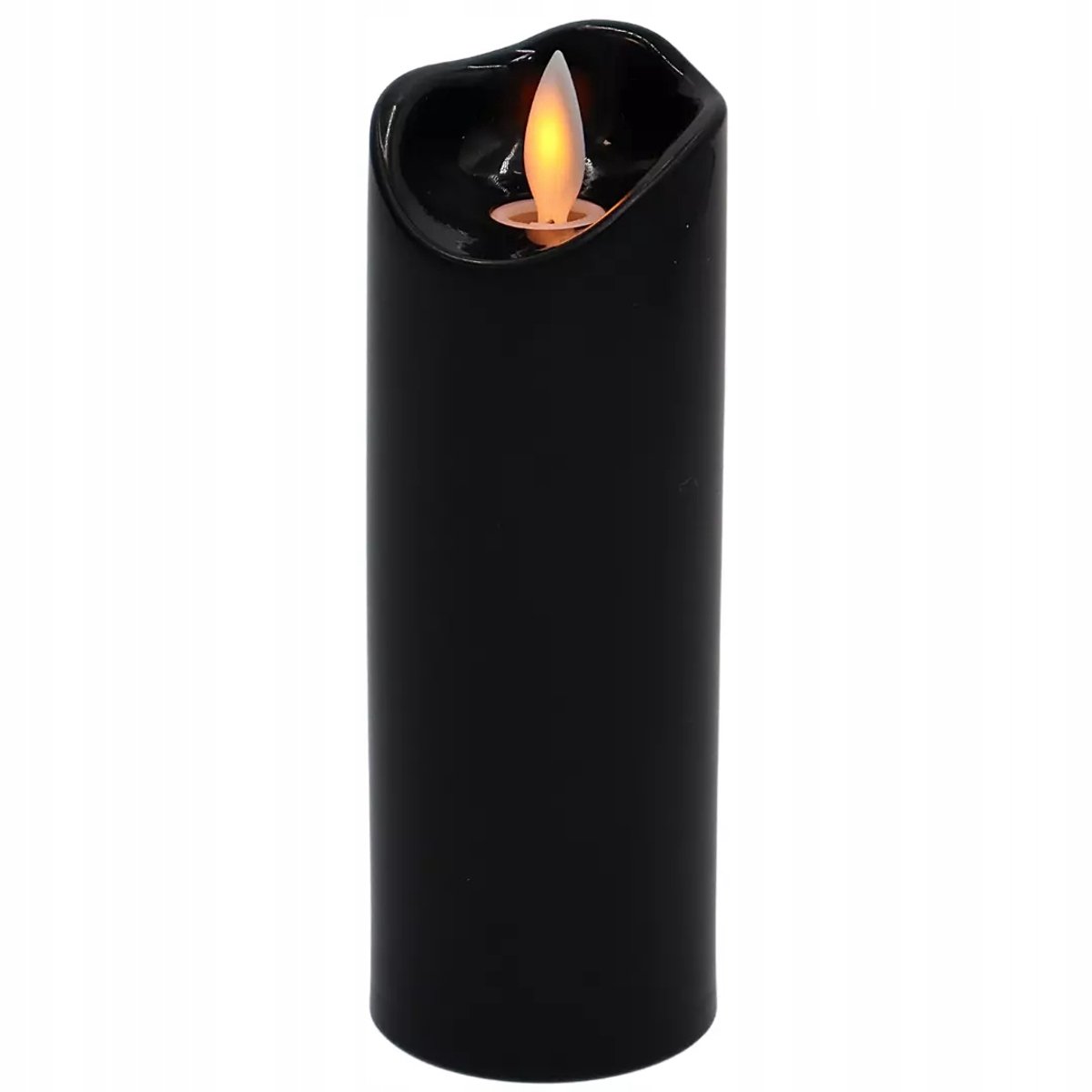 Cortina LED Kaars Zwart met Bewegende Vlam 5x15 cm