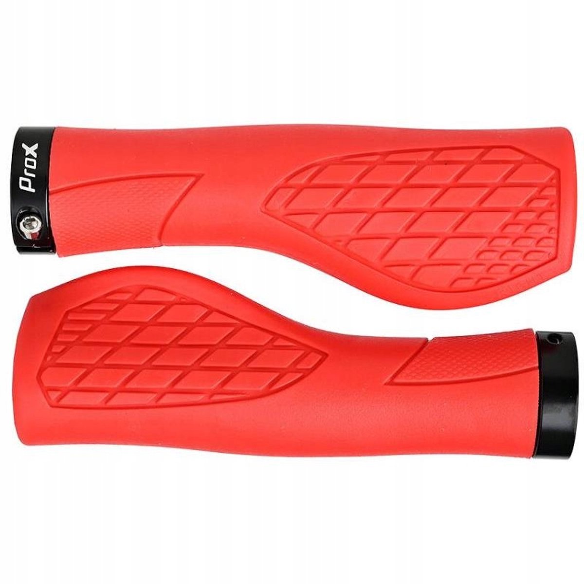 Prox GP-35 Fietshandvatten Rood 130mm Ergonomische Lock-on