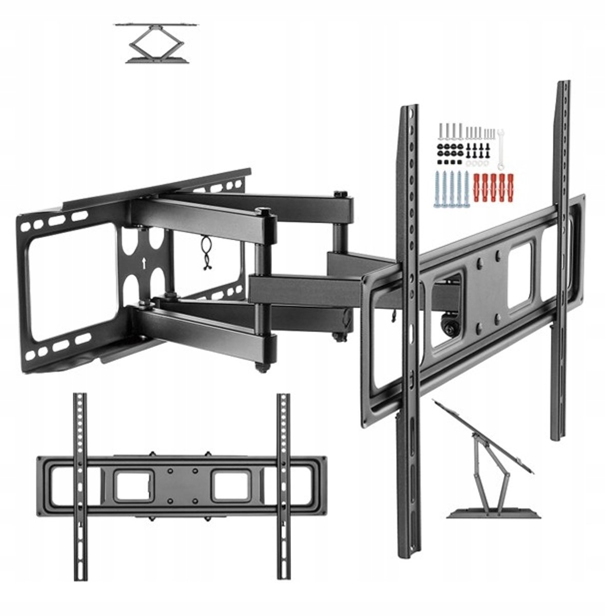 Draaibare TV-muurbeugel voor 50" TV's, 50 kg belastbaar