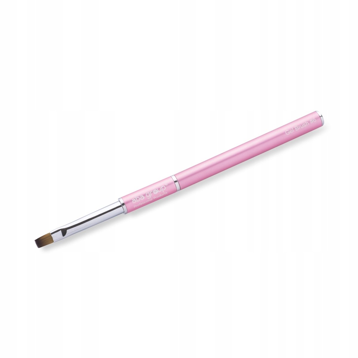 Professionele Gel Kwast Aba #6 - Roze Handvat, Synthetisch Haar