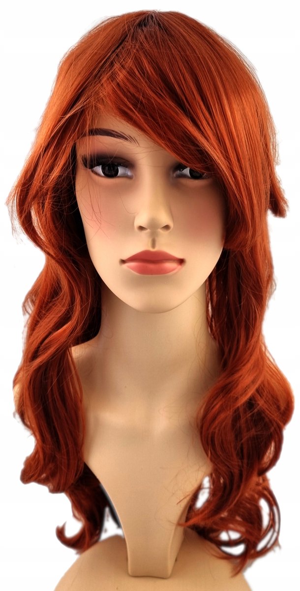 Lange Bruine Anime Manga Cosplaypruik - 70 cm
