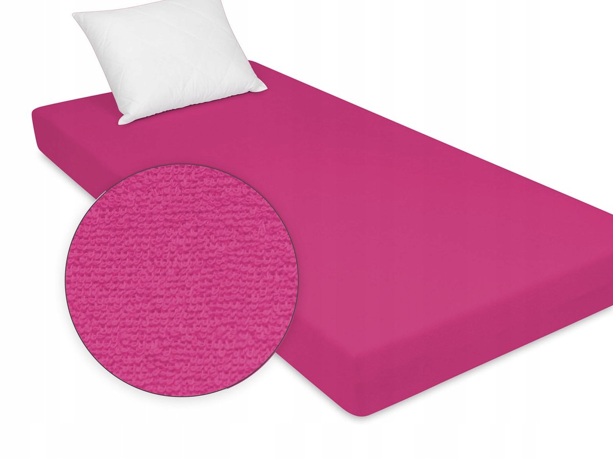 Badstof hoeslaken met elastiek 80x190 cm - Paars