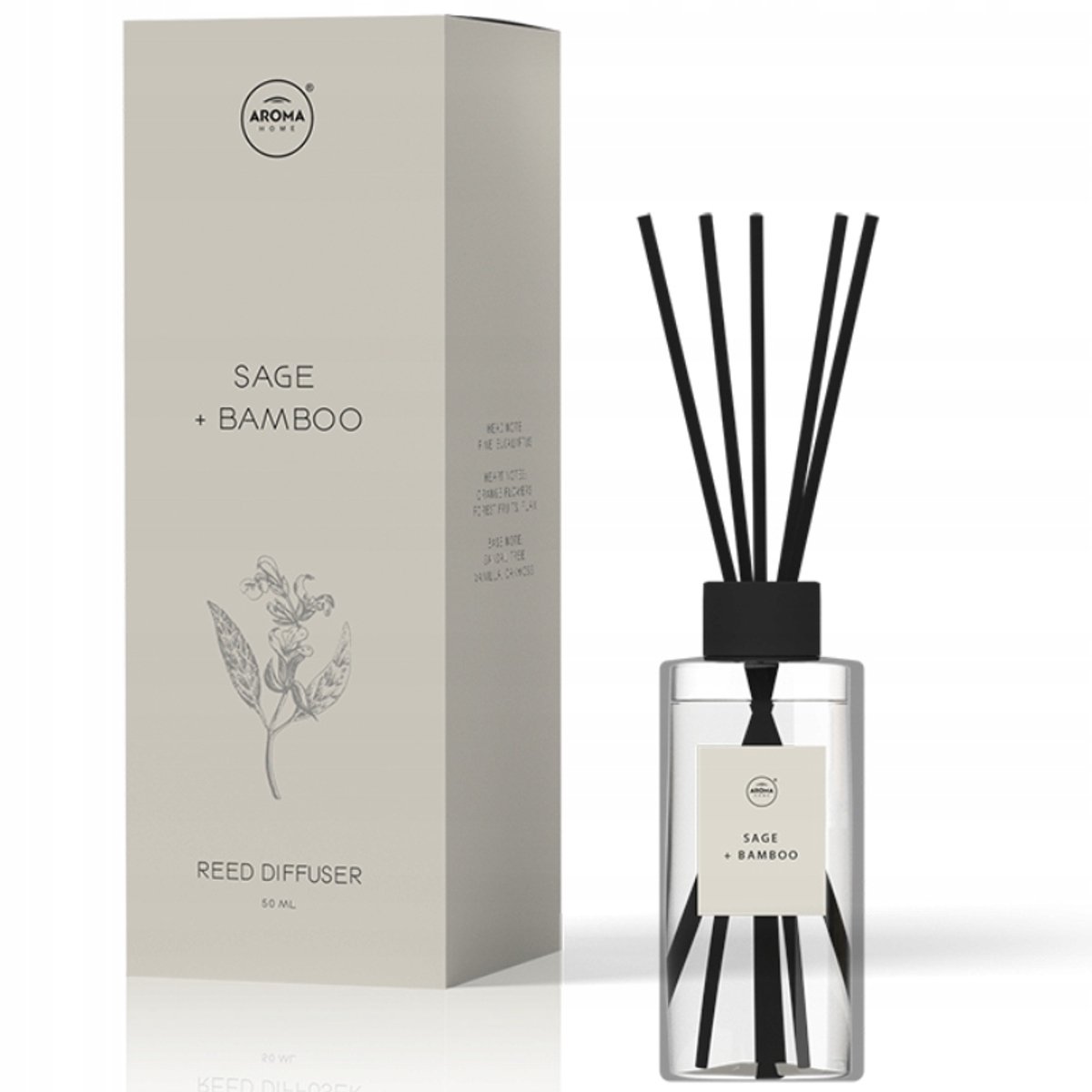 Aroma Simplicity Sticks 150ml Salie & Bamboe - Stijlvol huisparfum