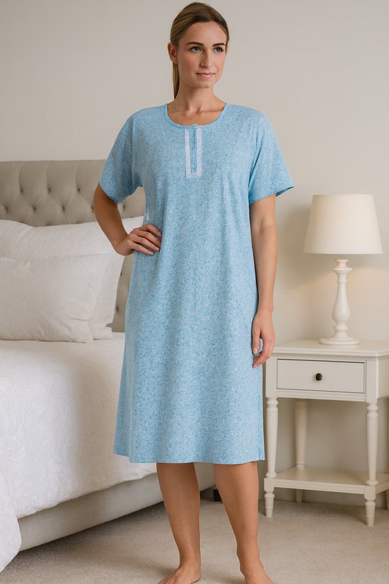 Chemise de nuit Classique pour femme - Élégance intemporelle et Comfort ultime - disponible S-3XL - couleur à choisir à la demande du client sinon vous recevrez une couleur aléatoire
