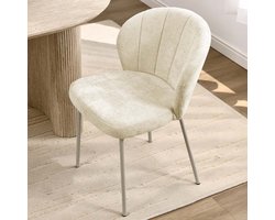 Milton & Oldbrook Chenille Eetkamerstoel Cadiz Beige
