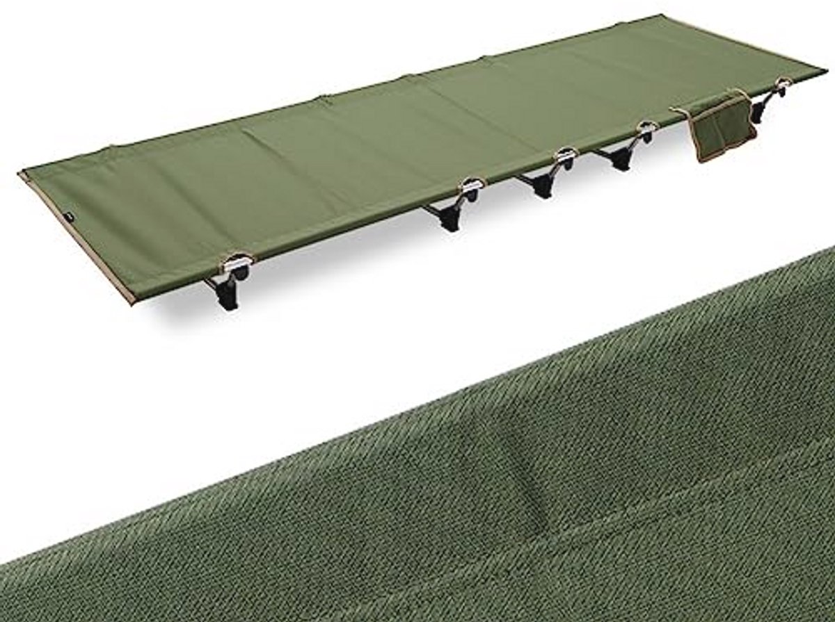 Lichtgewicht Vouwbed voor Camping - Draagbaar Eenpersoons Bed tot 350 Lbs