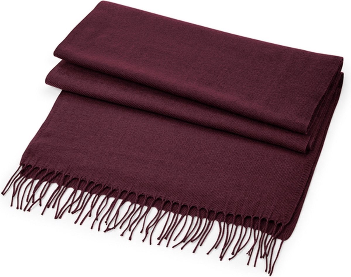 Scoby - Sjaal - Geweven - Oversized - One Size - Bordeauxrood