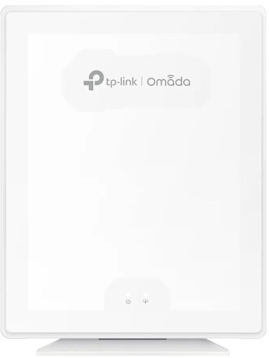 Wit TP-Link Omada draadloos toegangspunt met twee indicatielampjes aan de voorkant en het logo 'tp-link | Omada'.
