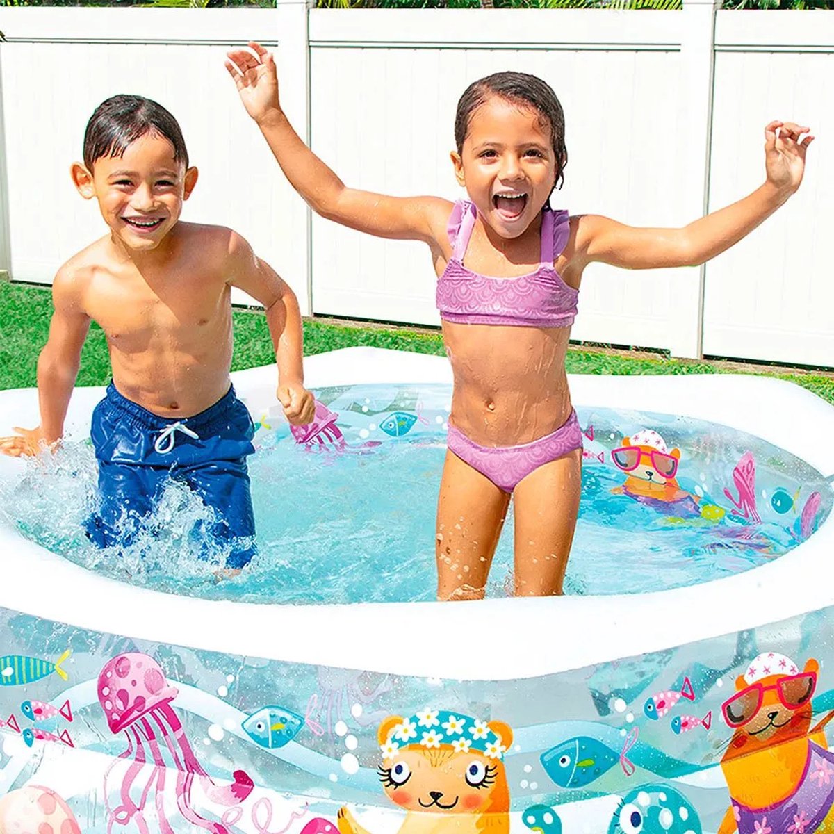 Intex Happy Otter Opblaaszwembad - 191 x 178 x 61 cm — afbeelding 10